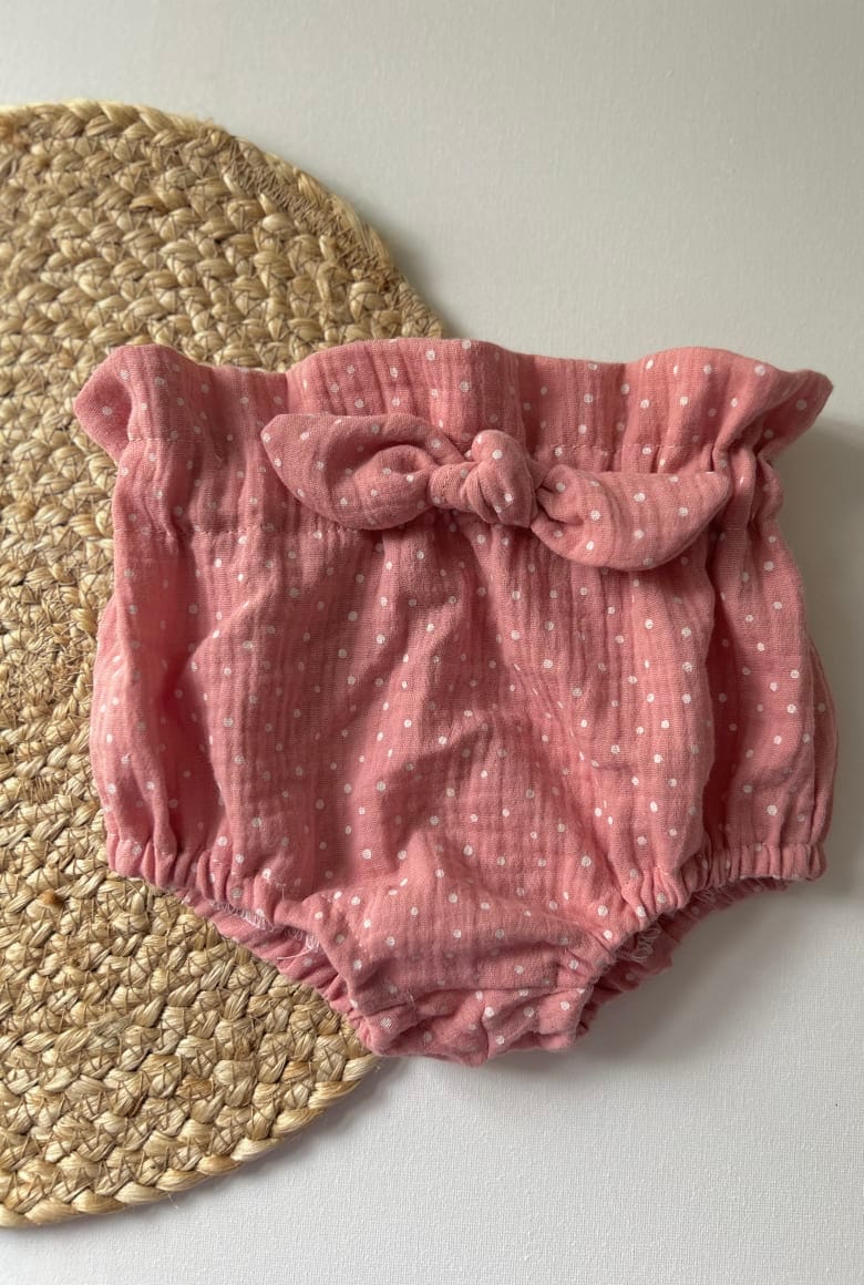 Slika izdelka BABY BLOOMERS - roza s pikami