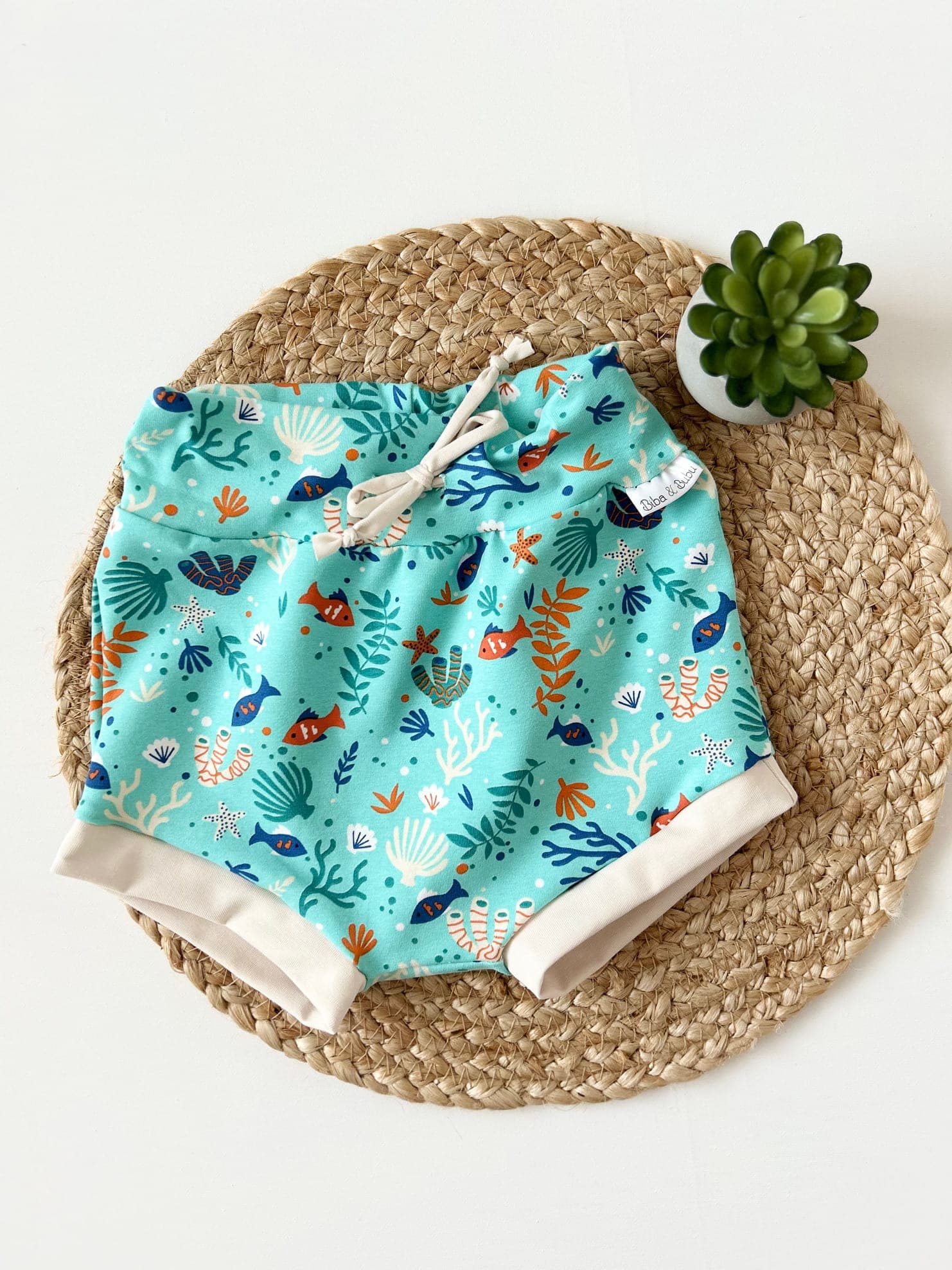 BAGGY KRATKE HLAČE ZA DOJENČKE MORSKA IDILA