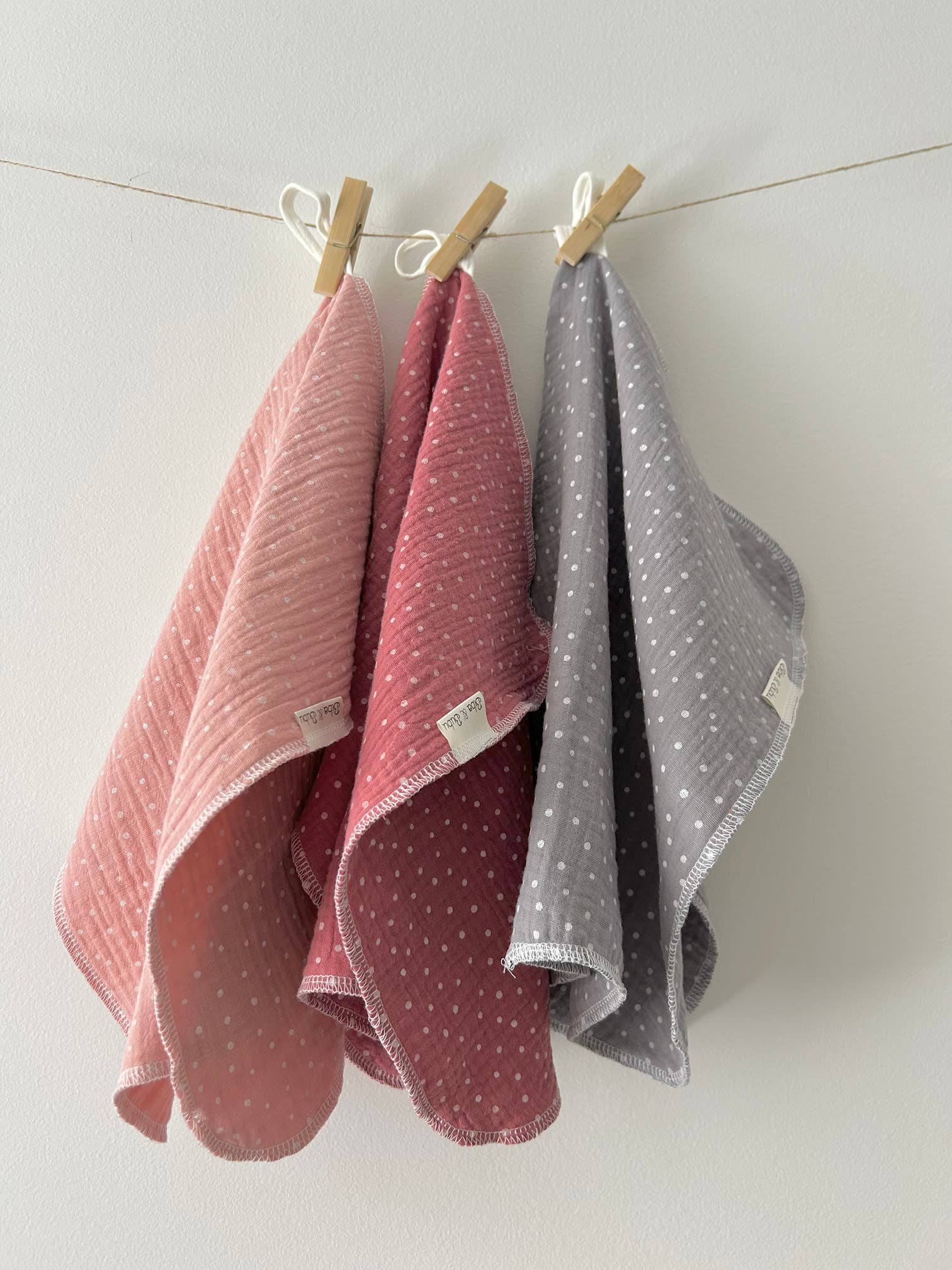 SET 3 KUHINJSKIH KRP IZ TETRA TKANINE - roza, malina, siva