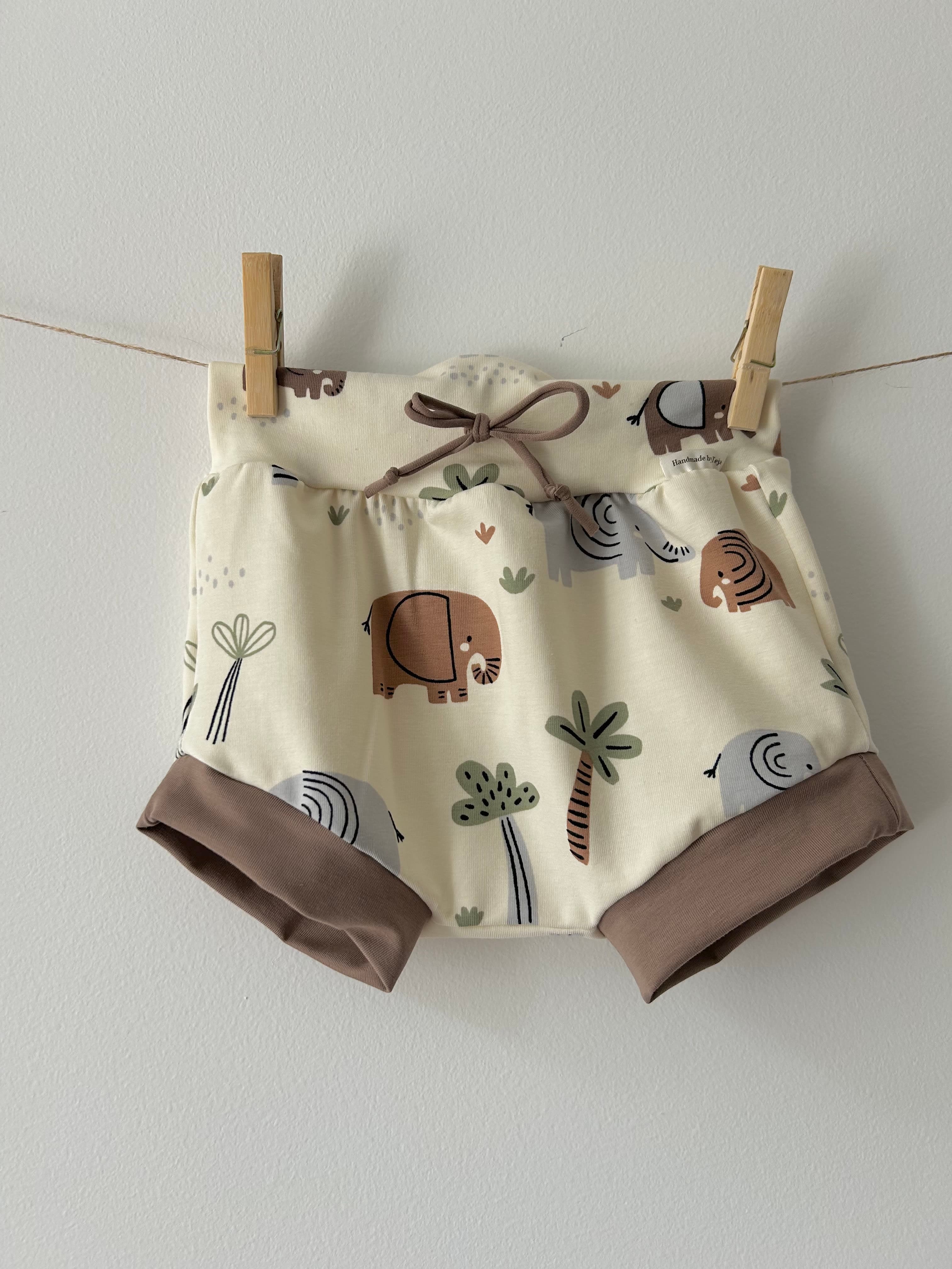 KRATKE HLAČE ZA DOJENČKE - sloni